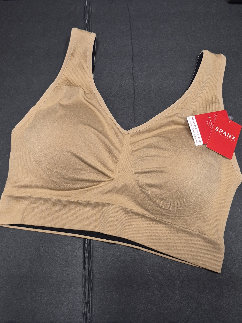 SPANX Breast Of Both Worlds Reversible Nude/Black Comfort Bra